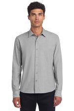 Mercer+Mettle Long Sleeve Stretch Woven Shirt MM2000 Gusty Grey End On End