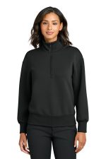 Mercer+Mettle Women's Soft Spacer 1/4-Zip MM3101 Deep Black