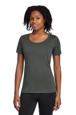 Nike Women's Dri-FIT Cotton/Poly Scoop Neck Tee. NKBQ5234 Anthracite
