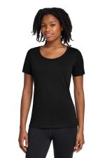 Nike Women's Dri-FIT Cotton/Poly Scoop Neck Tee. NKBQ5234 Black