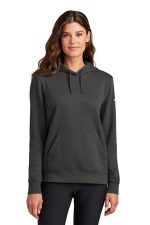 Nike Women's Club Fleece Sleeve Swoosh Pullover Hoodie NKFD9889 Anthracite
