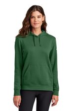Nike Women's Club Fleece Sleeve Swoosh Pullover Hoodie NKFD9889 Gorge Green