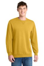 Port & Co Beach Wash Garment-Dyed Crewneck Sweatshirt PC098 Dijon