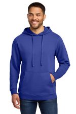 Port & Co Beach Wash Garment-Dyed Pullover Hooded Sweatshirt. PC098H Blue Iris