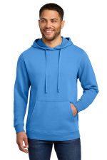 Port & Co Beach Wash Garment-Dyed Pullover Hooded Sweatshirt. PC098H Blue Moon