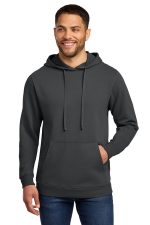 Port & Co Beach Wash Garment-Dyed Pullover Hooded Sweatshirt. PC098H Coal