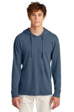 Port & Co Beach Wash Garment-Dyed Pullover Hooded Tee PC099H Denim Blue