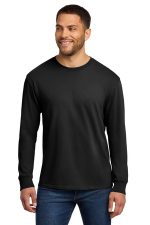Port & Co Beach Wash Garment-Dyed Long Sleeve Tee PC099LS Black