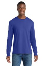 Port & Co Beach Wash Garment-Dyed Long Sleeve Tee PC099LS Blue Iris