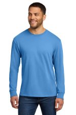 Port & Co Beach Wash Garment-Dyed Long Sleeve Tee PC099LS Blue Moon