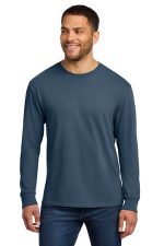 Port & Co Beach Wash Garment-Dyed Long Sleeve Tee PC099LS Denim Blue