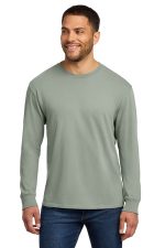 Port & Co Beach Wash Garment-Dyed Long Sleeve Tee PC099LS Dove Grey
