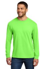 Port & Co Beach Wash Garment-Dyed Long Sleeve Tee PC099LS Neon Green