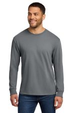 Port & Co Beach Wash Garment-Dyed Long Sleeve Tee PC099LS Pewter