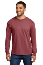 Port & Co Beach Wash Garment-Dyed Long Sleeve Tee PC099LS Red Rock