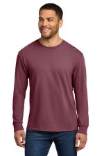 Port & Co Beach Wash Garment-Dyed Long Sleeve Tee PC099LS Wineberry