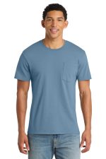 Port & Co Beach Wash Garment-Dyed Pocket Tee. PC099P Mist