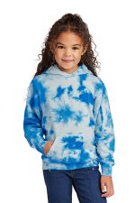 Port & Co Youth Crystal Tie-Dye Pullover Hoodie PC144Y True Royal