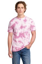 Port & Co Crystal Tie-Dye Tee PC145 Bright Pink