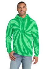 Port & Co Tie-Dye Pullover Hooded Sweatshirt. PC146 Kelly