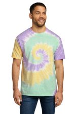 Port & Co Tie-Dye Tee. PC147 Mint Rainbow