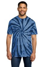 Port & Co Tie-Dye Tee. PC147 Navy