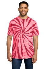 Port & Co Tie-Dye Tee. PC147 Red