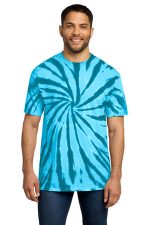 Port & Co Tie-Dye Tee. PC147 Turquoise