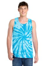 Port & Co Tie-Dye Tank Top. PC147TT Turquoise