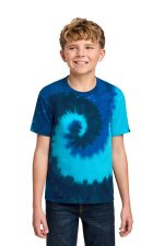 Port & Co Youth Tie-Dye Tee. PC147Y Ocean Rainbow