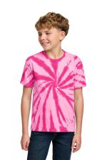 Port & Co Youth Tie-Dye Tee. PC147Y Pink