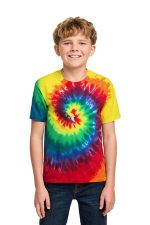 Port & Co Youth Tie-Dye Tee. PC147Y Rainbow