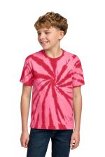 Port & Co Youth Tie-Dye Tee. PC147Y Red