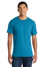 Port & Co Ring Spun Cotton Tee. PC150 Turquoise