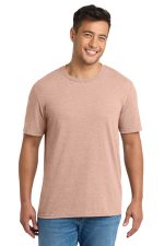 Port & Co Tri-Blend Tee. PC330 Heathered Dusty Peach