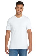 Port & Co Tri-Blend Tee. PC330 White