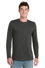 Port & Co Tri-Blend Long Sleeve Tee. PC330LS Coal Grey