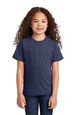 Port & Co Youth Tri-Blend Tee PC330Y Team Navy Heather