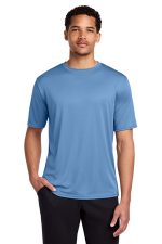 Port & Co Performance Tee. PC380 Carolina Blue