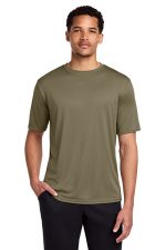Port & Co Performance Tee. PC380 Coyote Brown