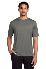 Port & Co Performance Tee. PC380 Grey Concrete