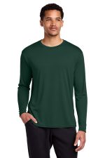 Port & Co Long Sleeve Performance Tee. PC380LS Dark Green