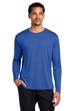Port & Co Long Sleeve Performance Tee. PC380LS Royal