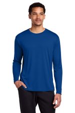 Port & Co Long Sleeve Performance Tee. PC380LS True Royal