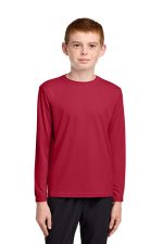 Port & Co Youth Long Sleeve Performance Tee PC380YLS Red