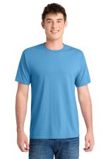 Port & Co Performance Blend Tee. PC381 Aquatic Blue