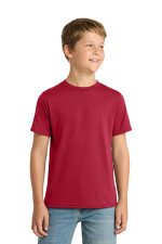 Port & Co Youth Performance Blend Tee. PC381Y Red