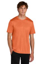 Port & Co Heather Performance Tee PC390 Deep Orange Heather