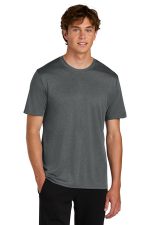 Port & Co Heather Performance Tee PC390 Metal Grey Heather
