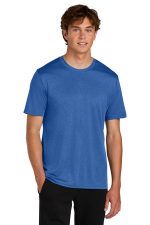 Port & Co Heather Performance Tee PC390 True Royal Heather